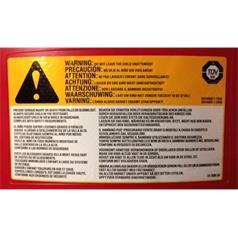 RUBBERMAID spare safety sticker for high chair